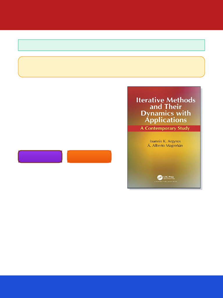 Iterative Methods and Their Dynamics With Applications: A Contemporary ...