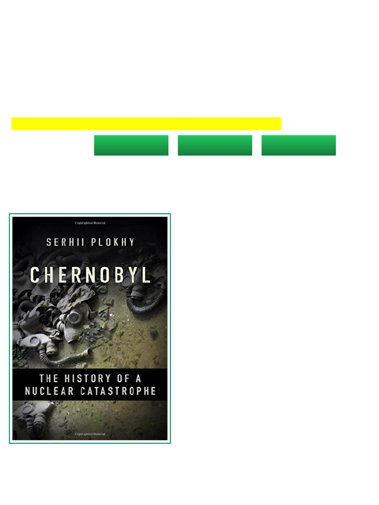 (Ebook) Chernobyl: The History of A Nuclear Catastrophe by Plokhy ...