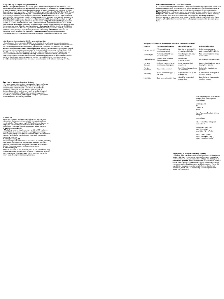 IPC and File Allocation Methods Explained | PDF | Operating System ...