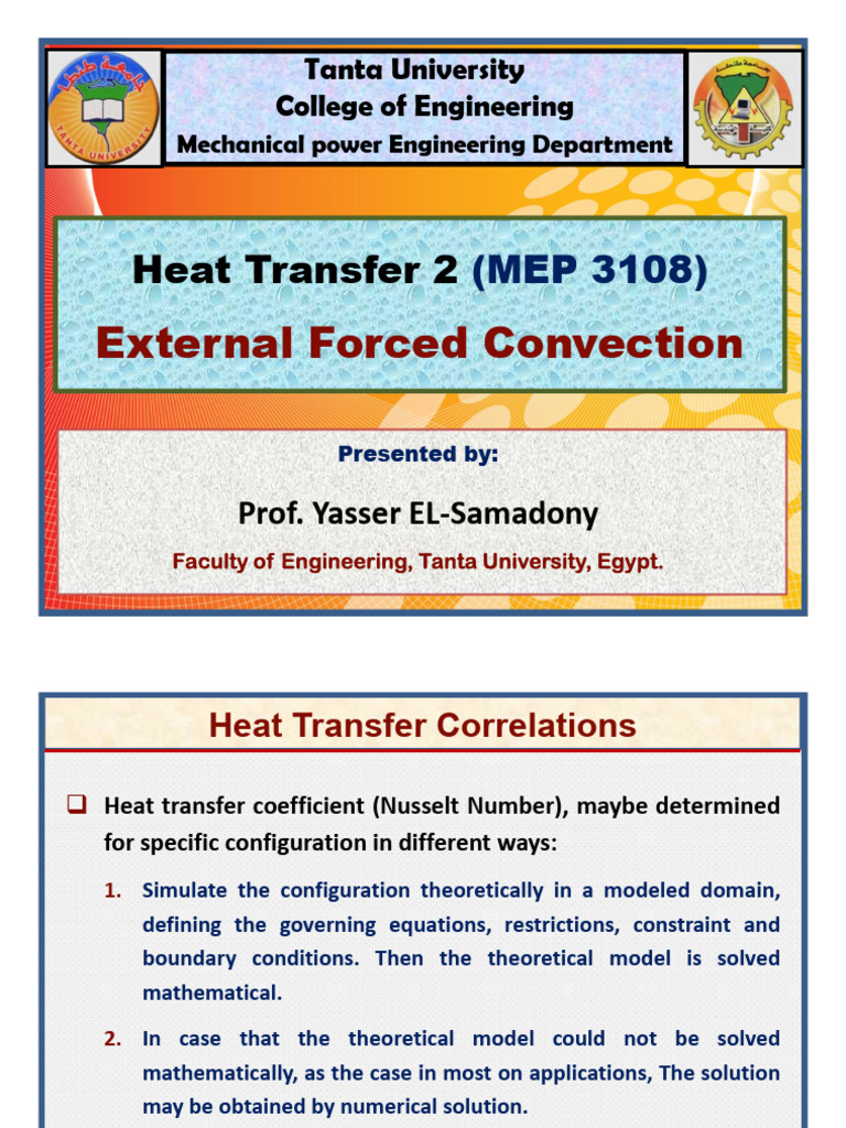 External Forced Convection Analysis | PDF | Fluid Dynamics | Boundary Layer