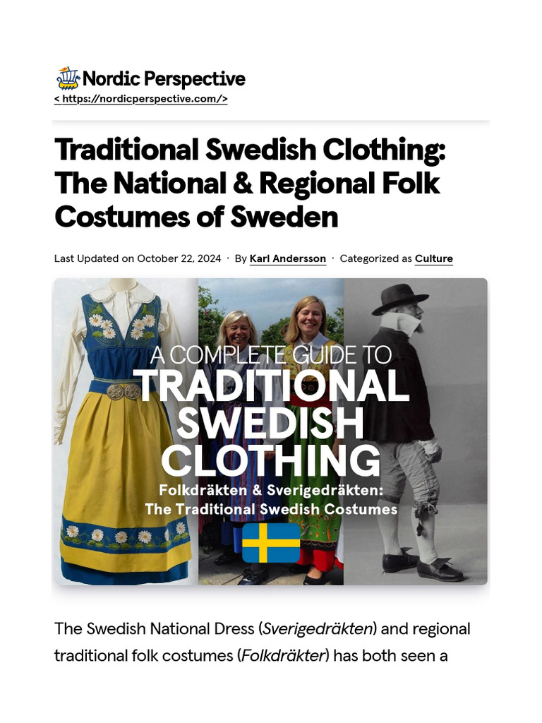 Traditional Swedish Folk Costumes Guide | PDF | Nordic Countries | Sweden