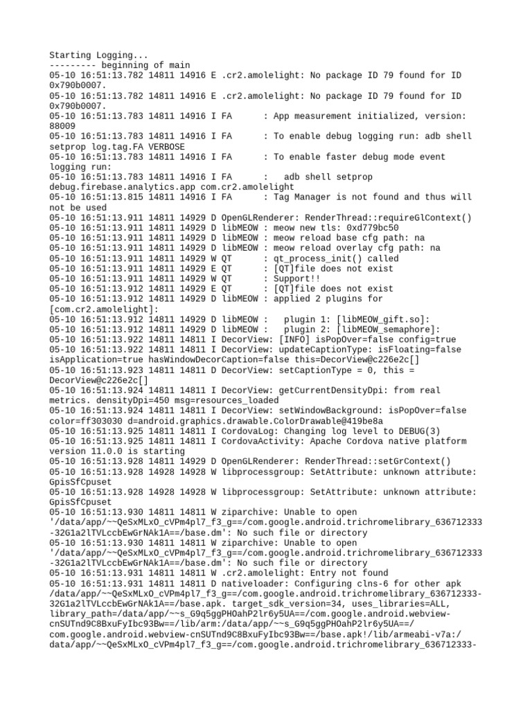 Android Logging Debug Output | PDF | Mobile Linux | Software