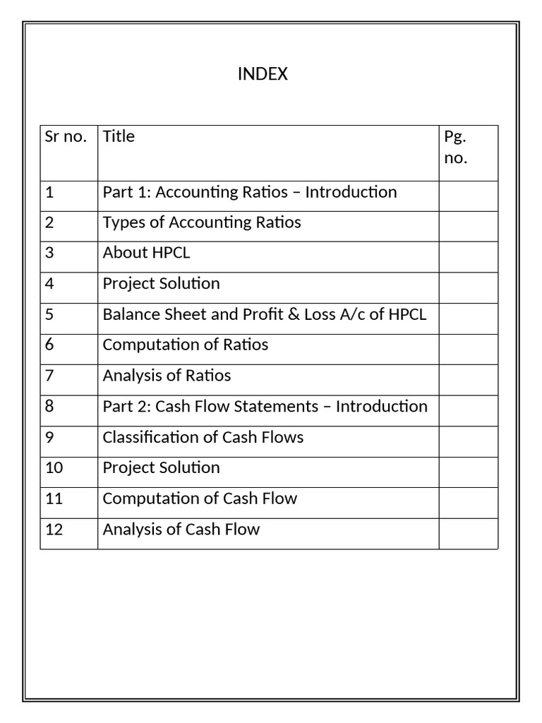 Index | PDF | Revenue | Cash Flow Statement