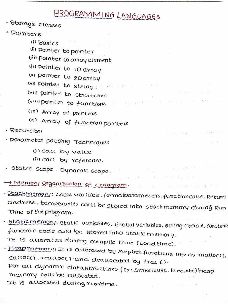 Programming Notes | PDF