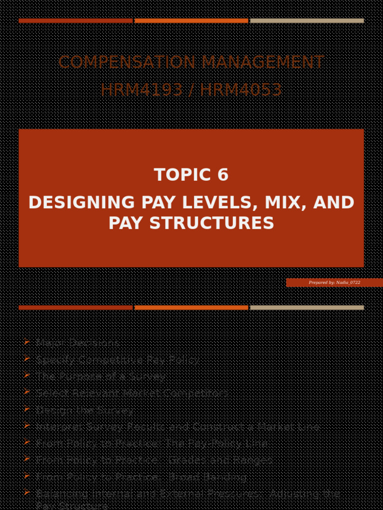 Designing Competitive Pay Structures | PDF | Employment | Market ...