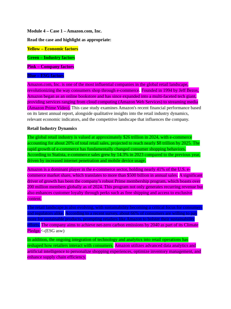Amazon Case Study: E-Commerce Dynamics | PDF | E Commerce | Retail