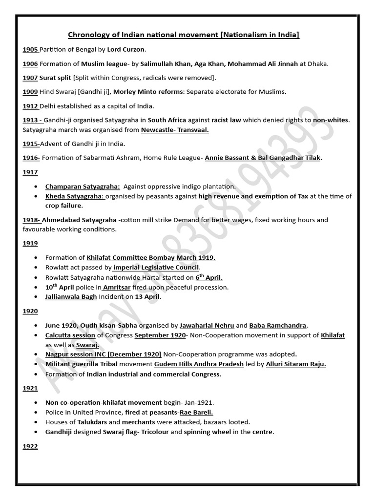 Nationalism in India - Docx Notes-2 | PDF | Mahatma Gandhi | Indian ...
