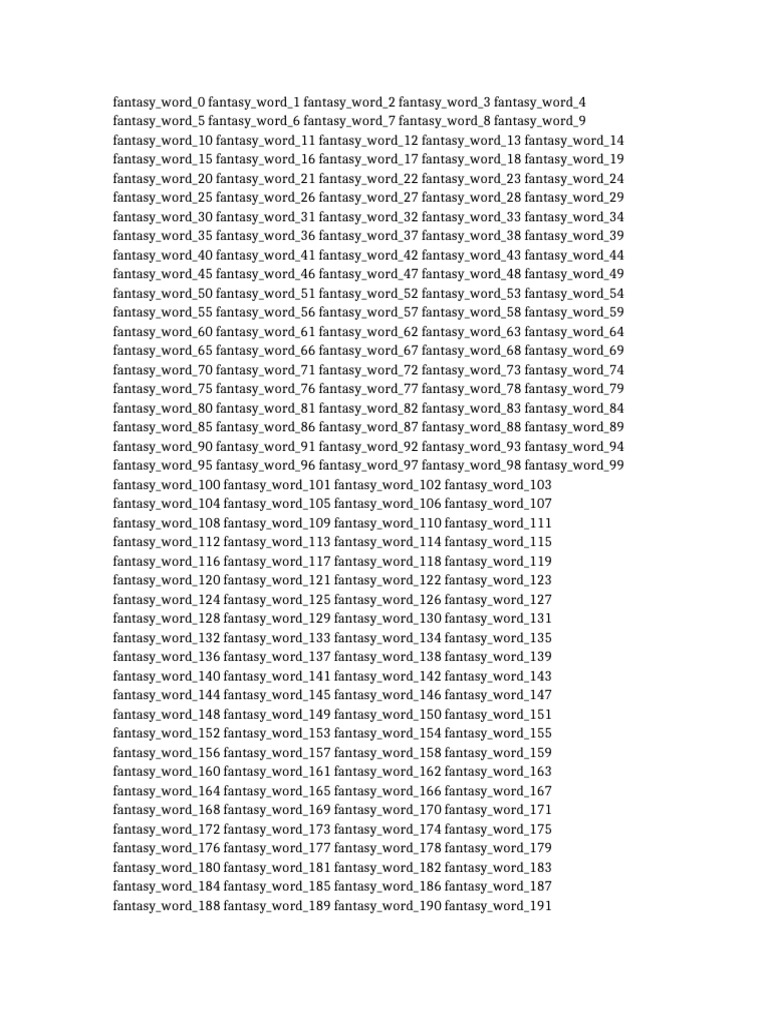 Fantasy Word Collection Guide | PDF