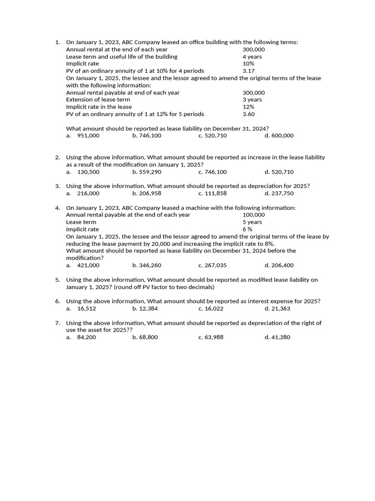 Activity IA2 November 8 | PDF | Lease