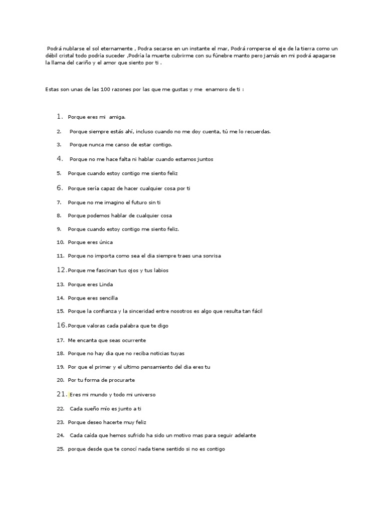 100 Razones para Ti TQM | PDF