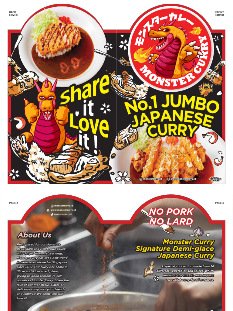MonsterCurry Menu JKT | PDF | Hamburgers | Japanese Cuisine