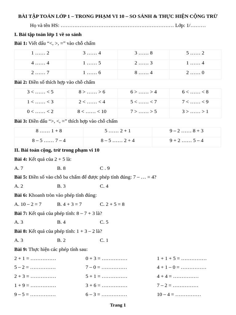 Toán L P 1 | PDF
