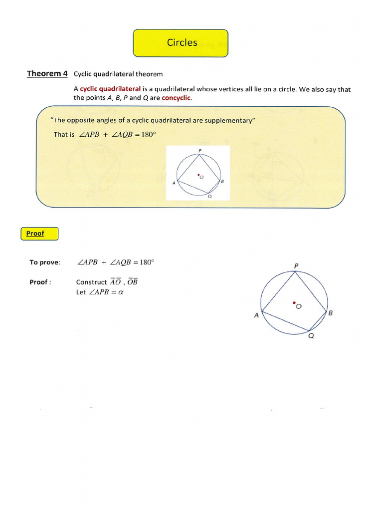 Cyclic Quadrilaterals | PDF
