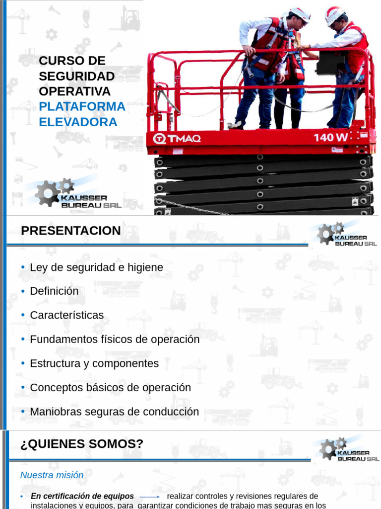 Curso de Seguridad en Plataformas Elevadoras | PDF | Valores | Palanca