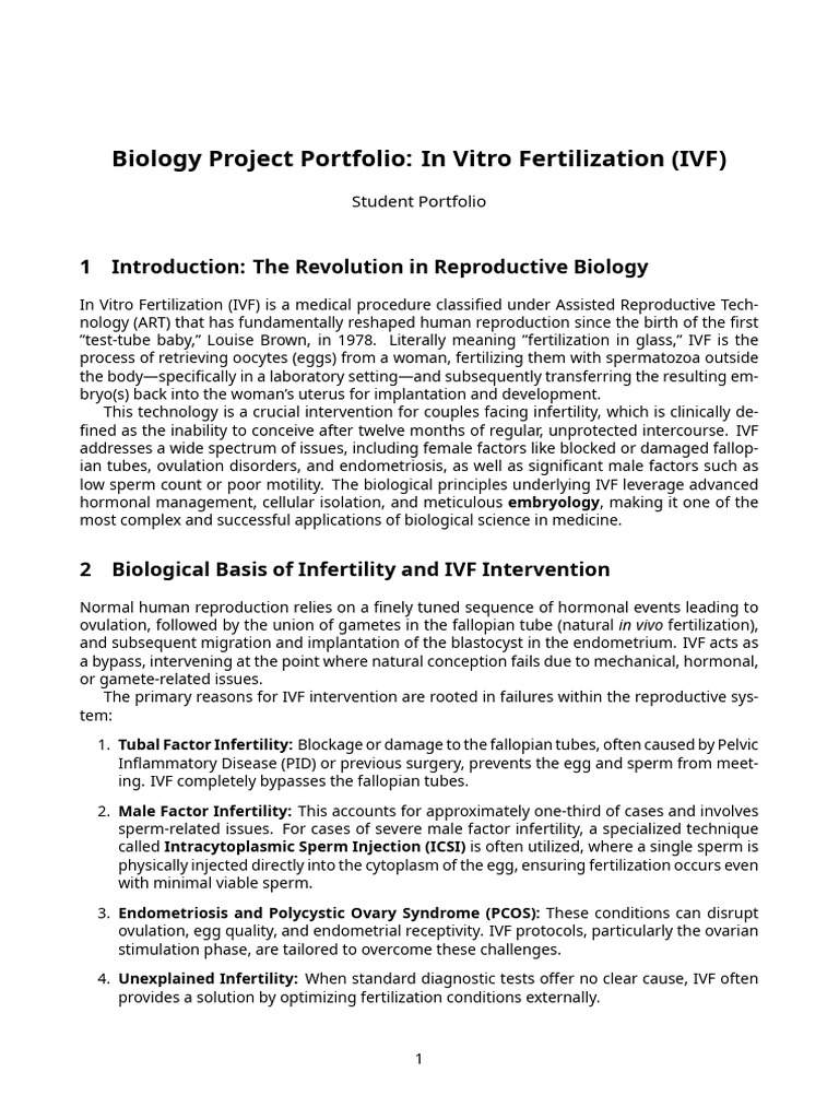 In Vitro Fertilization Explained: IVF Guide | PDF | In Vitro ...