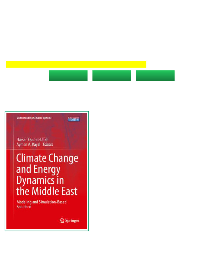 (Ebook) Climate Change and Energy Dynamics in The Middle East: Modeling ...