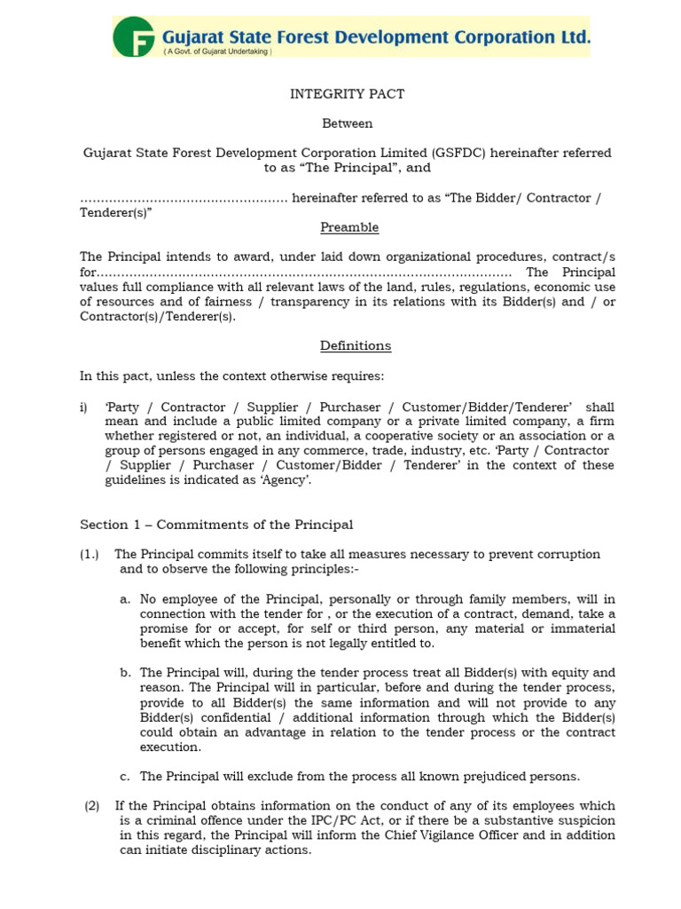 07.INTEGRITY PACT Adjudicating Officer | PDF | Justice | Crime & Violence