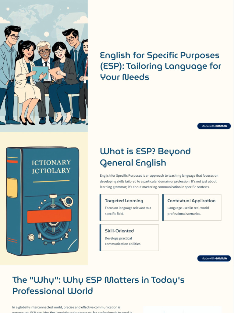 English For Specific Purposes ESP Tailoring Language For Your Needs ...