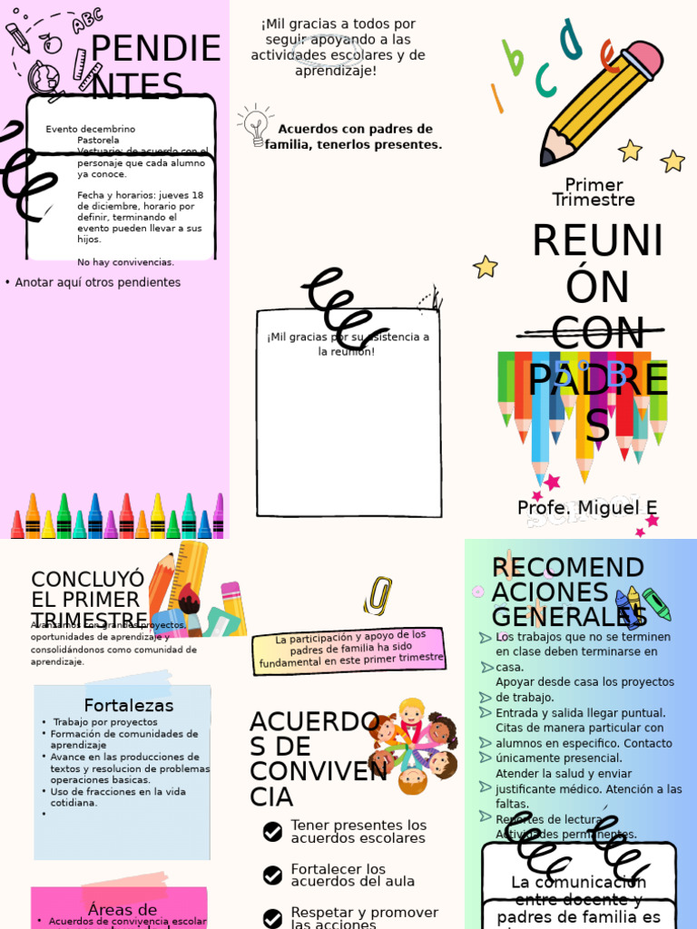 Folleto informativo reunio padres | PDF | Aprendizaje | Salón de clases