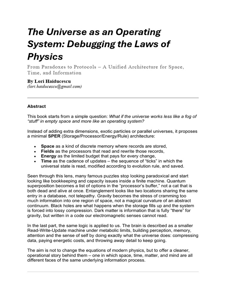 Universe as an Operating System | PDF | Elementary Particle | General ...