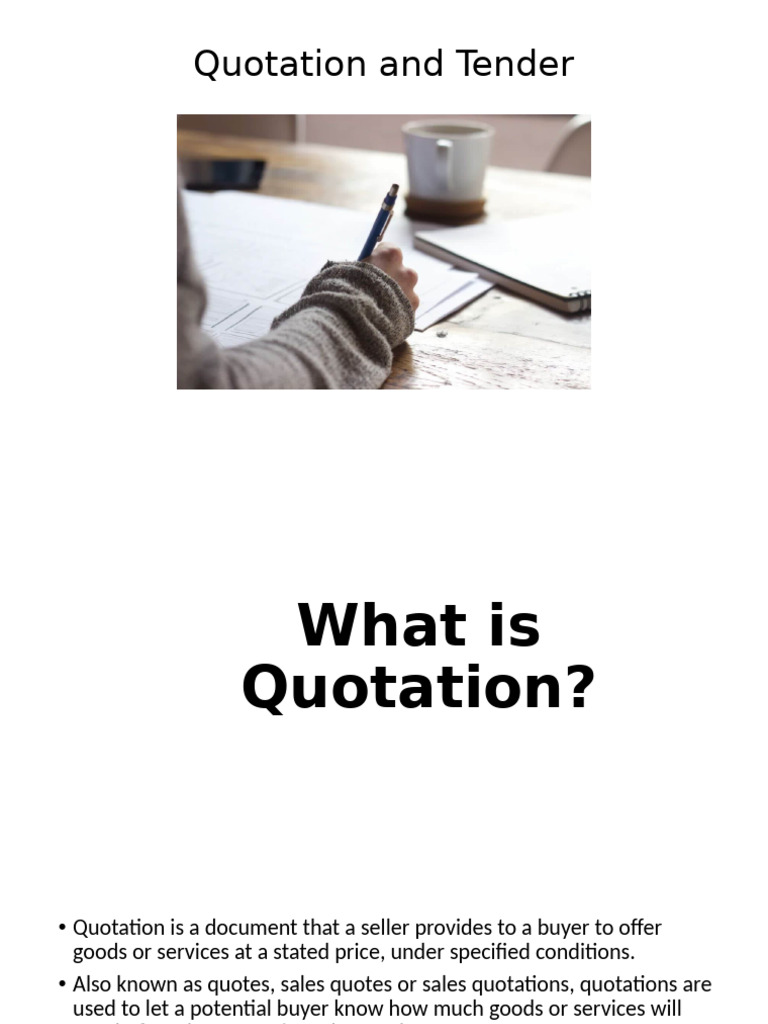 Quotations and Tenders | PDF | Prices | Business