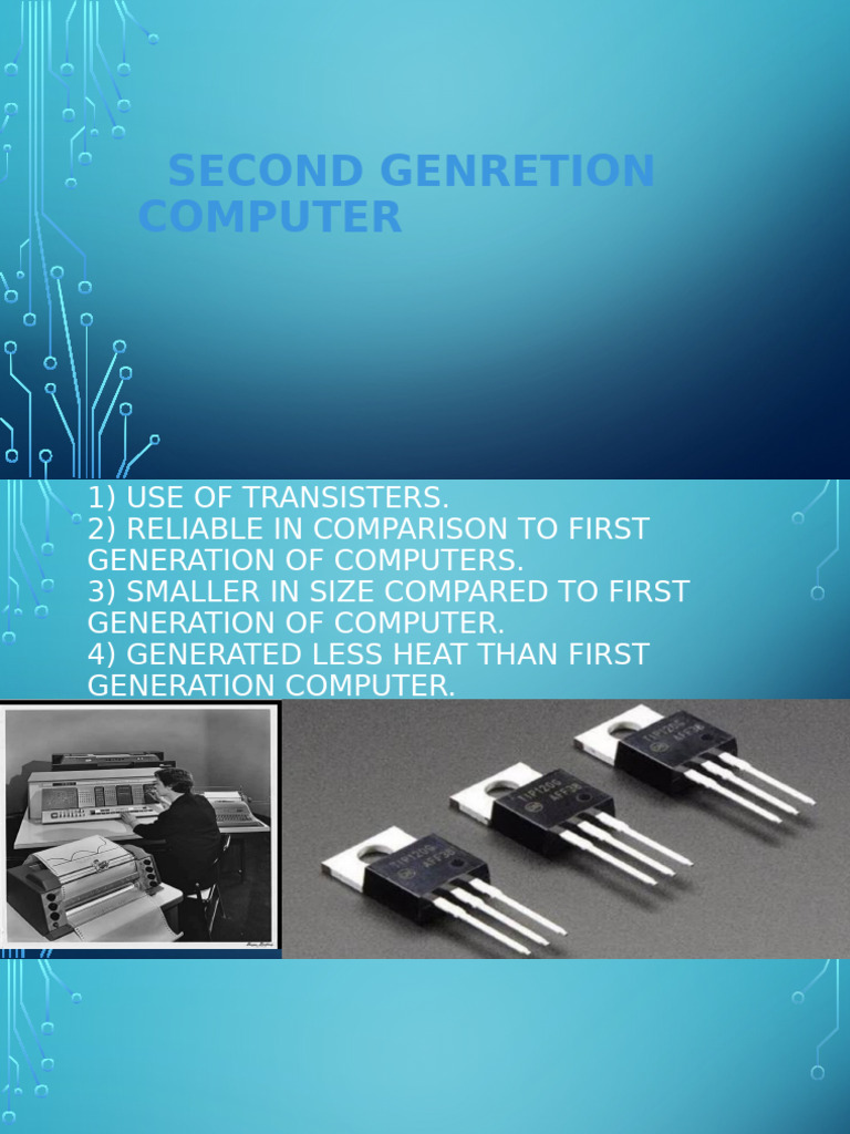 Second Generation Computers Overview | PDF