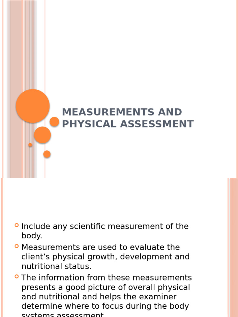 Physical Assessment and Measurement Techniques | PDF | Body Mass Index