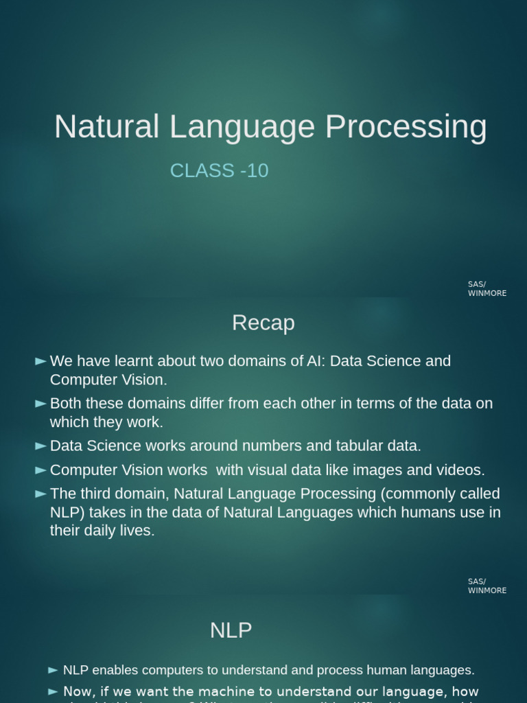 CLass 10 AI NLP Module 1 | PDF | Semantics | Lexicon