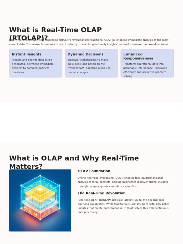 Understanding Real-Time OLAP (RTOLAP) | PDF | Computing | Information ...
