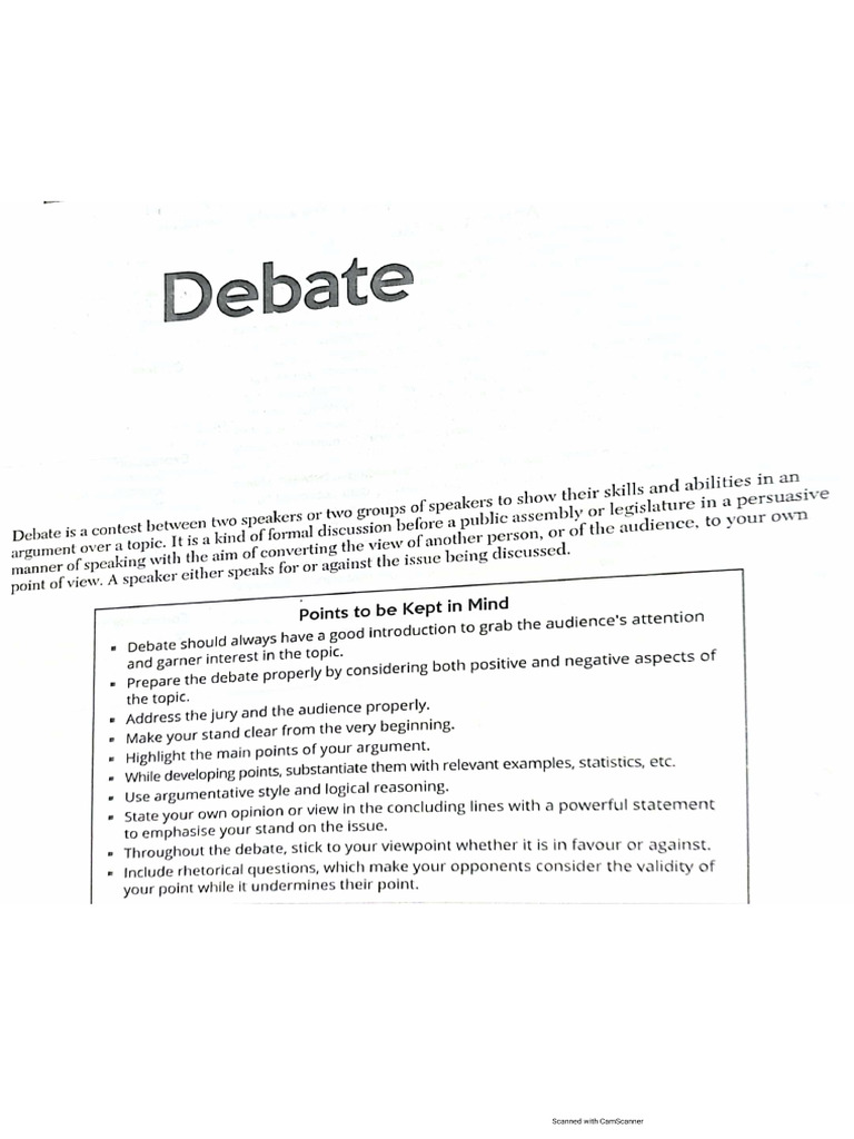 Debate Writing | PDF