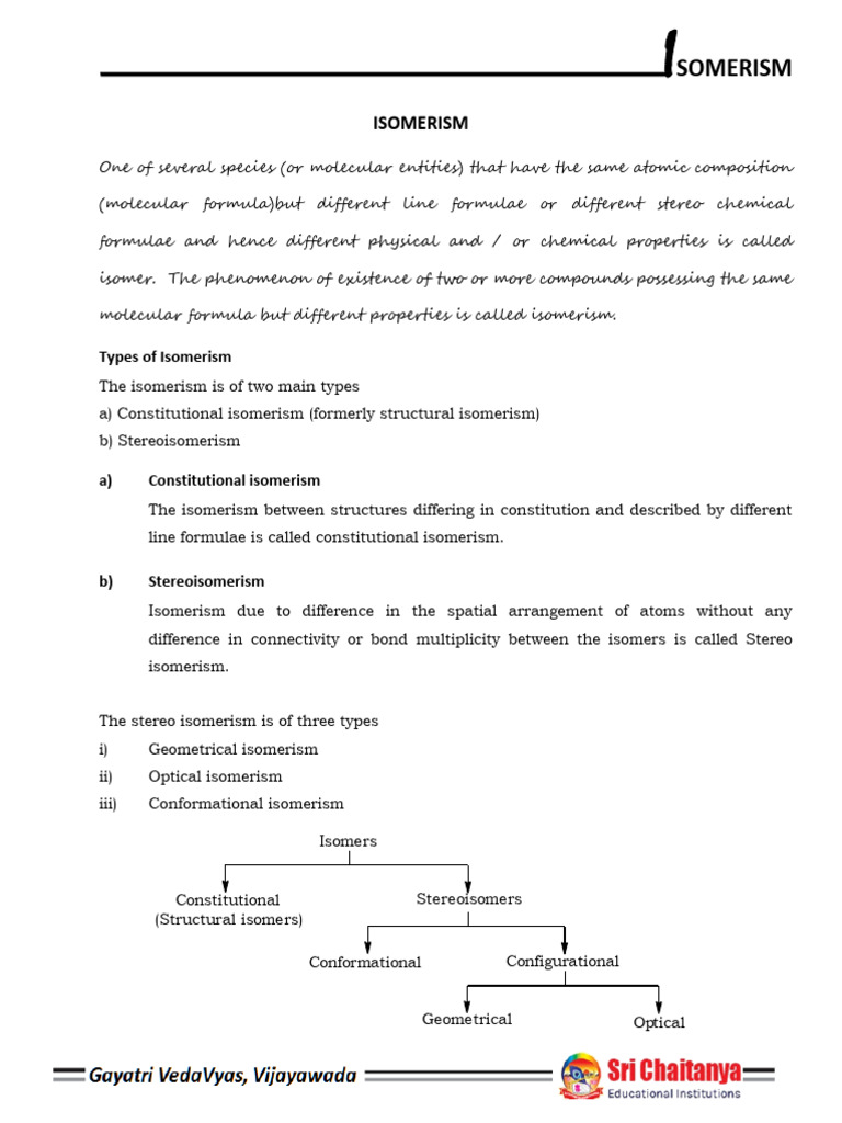 Isomerism and Intermediates Theory | PDF | Isomer | Organic Chemistry