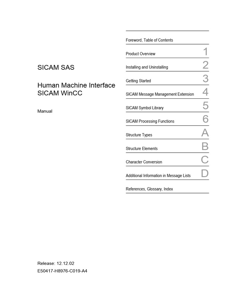 SICAM WinCC User Manual Guide | PDF | Sas (Software) | Library (Computing)