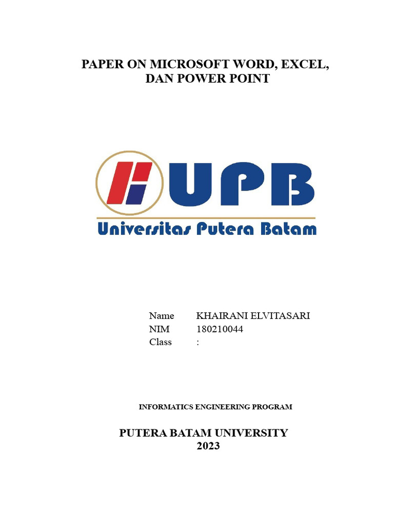 Microsoft Word, Excel, and PowerPoint Paper | PDF | Microsoft Excel ...