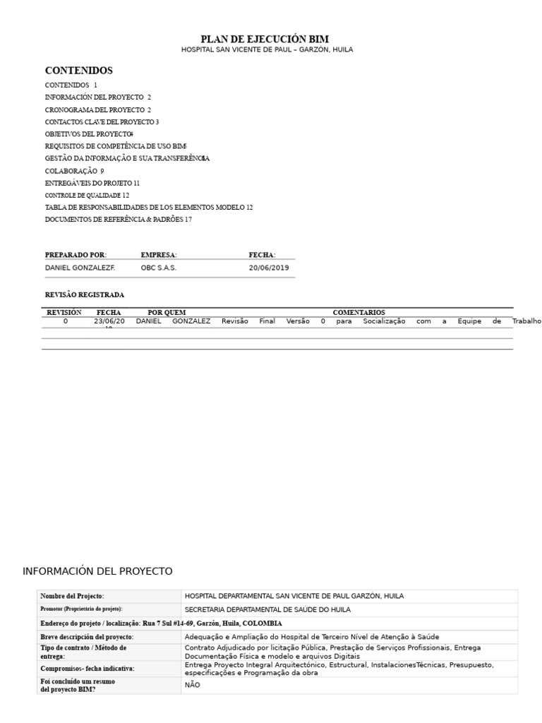 Modelo BEP | PDF | BIM | Autodesk Revit
