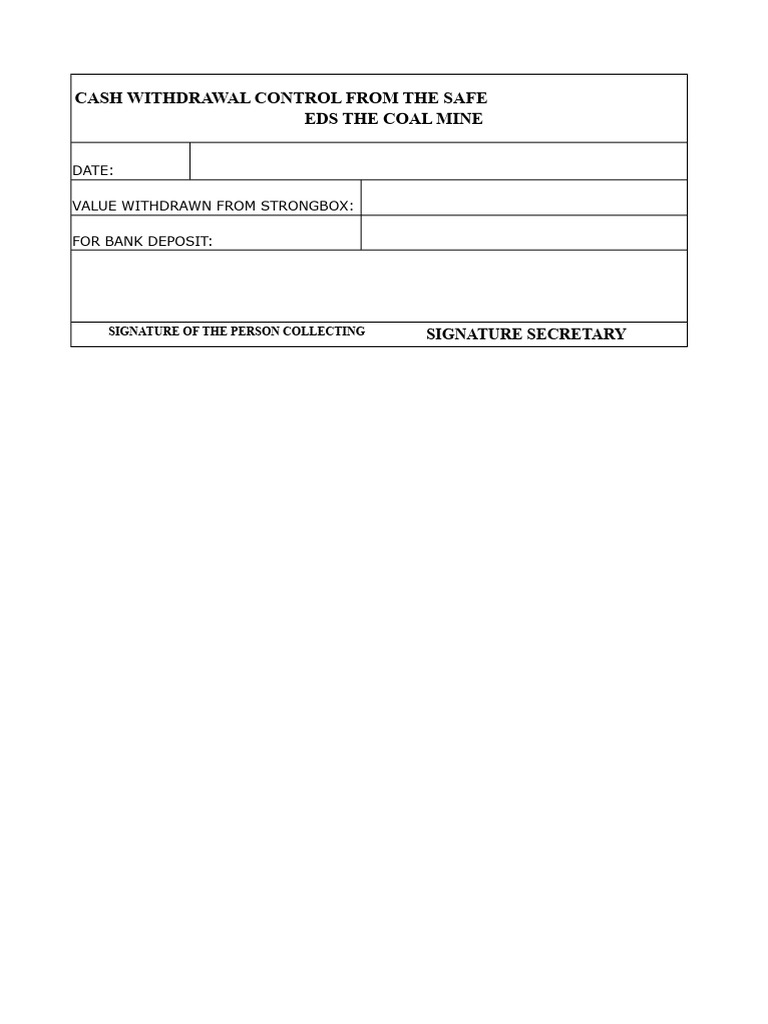 Money Withdrawal Control | PDF