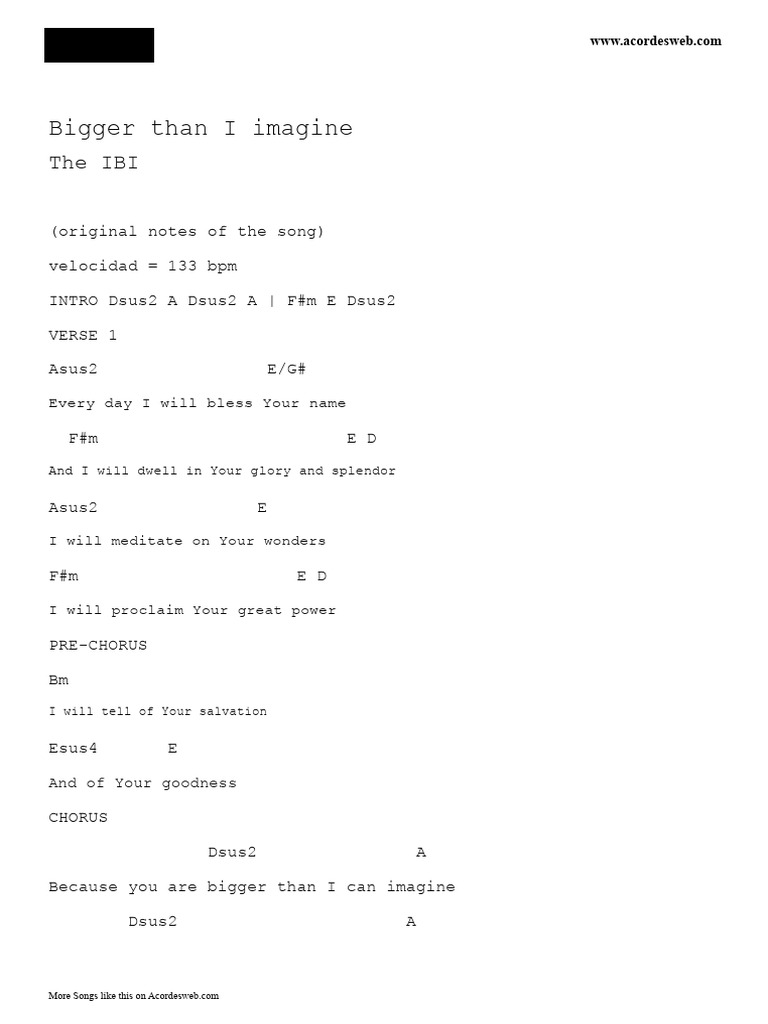 Bigger Than I Imagine The Ibi PDF