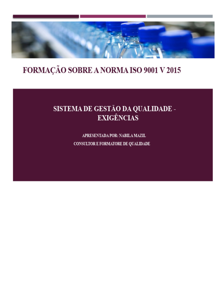 Formação em ISO 9001:2015 e Qualidade | PDF | Qualidade (negócios ...
