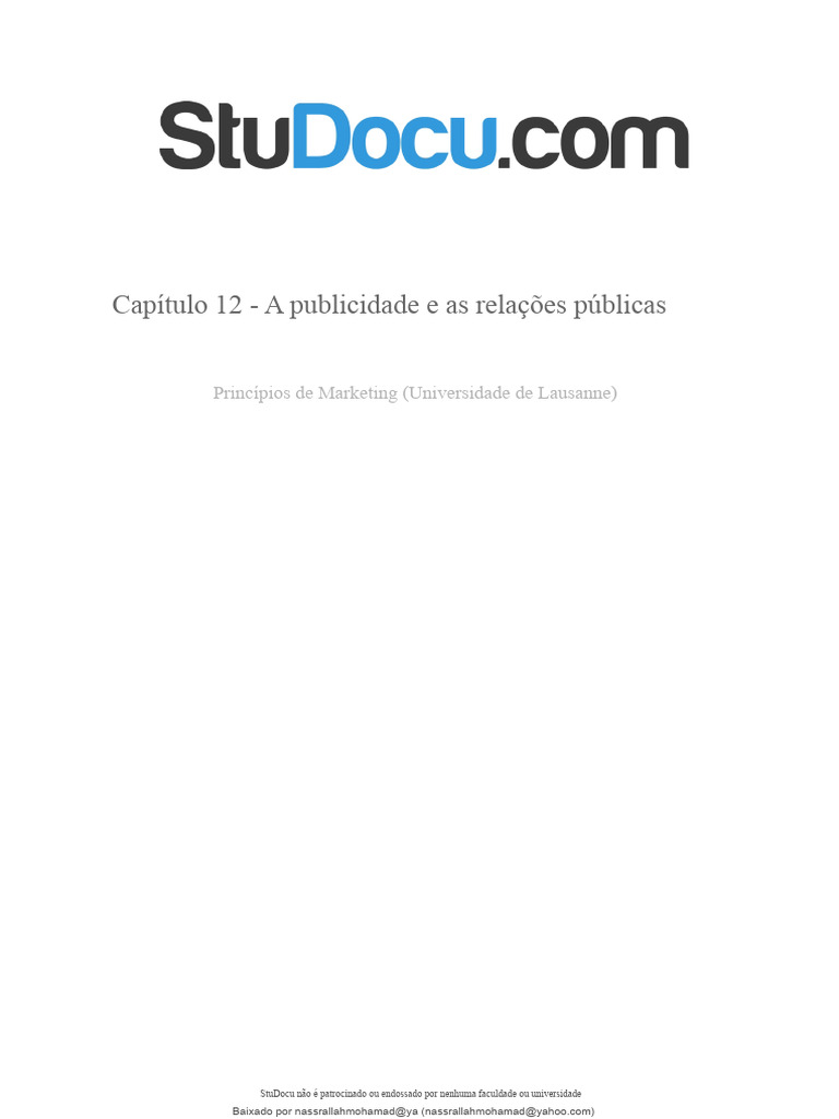 Publicidade e Relações Públicas no Marketing | PDF | Publicidade ...