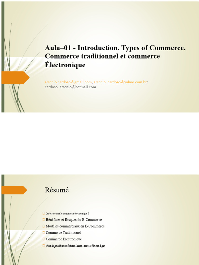 Introduction au Commerce Électronique | PDF | Commerce électronique ...