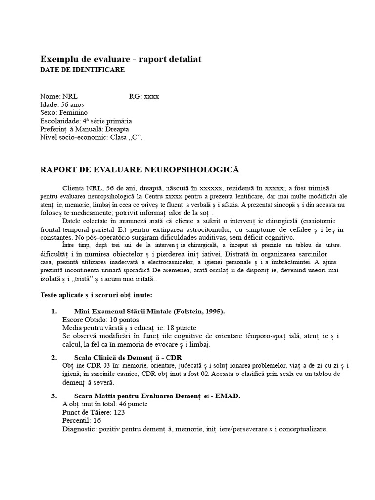 Modele de Raport | PDF