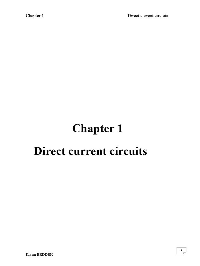 Chapter 1 | PDF | Voltage | Electrical Network