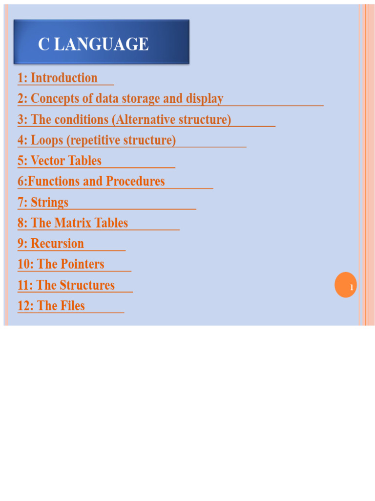 C Language Basics and Programming Concepts | PDF | C (Programming ...