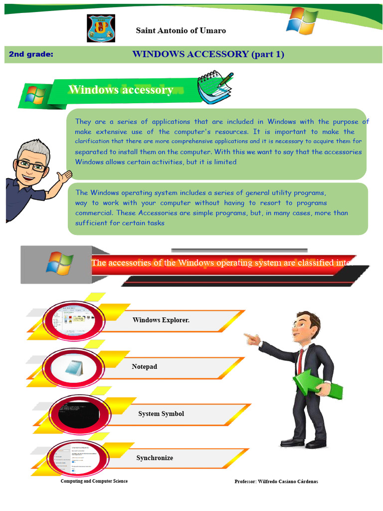 Windows Accessory Part 1 Second Grade High School | PDF | Computer File ...