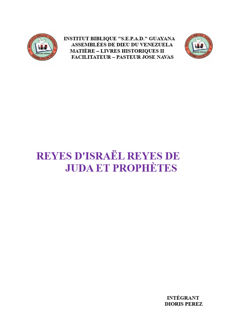 Dynasties des Rois d'Israël et Juda | PDF | Livres des Rois | Royaume ...