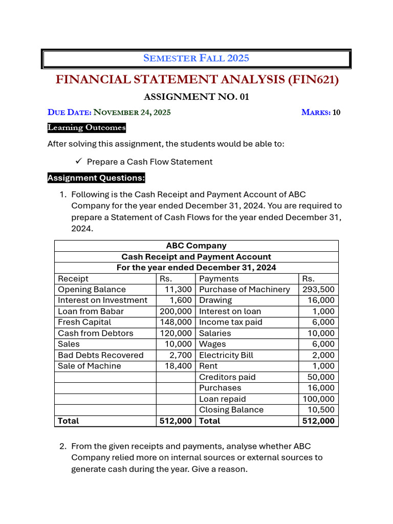 Fall 2025 - FIN621 - 1 | PDF