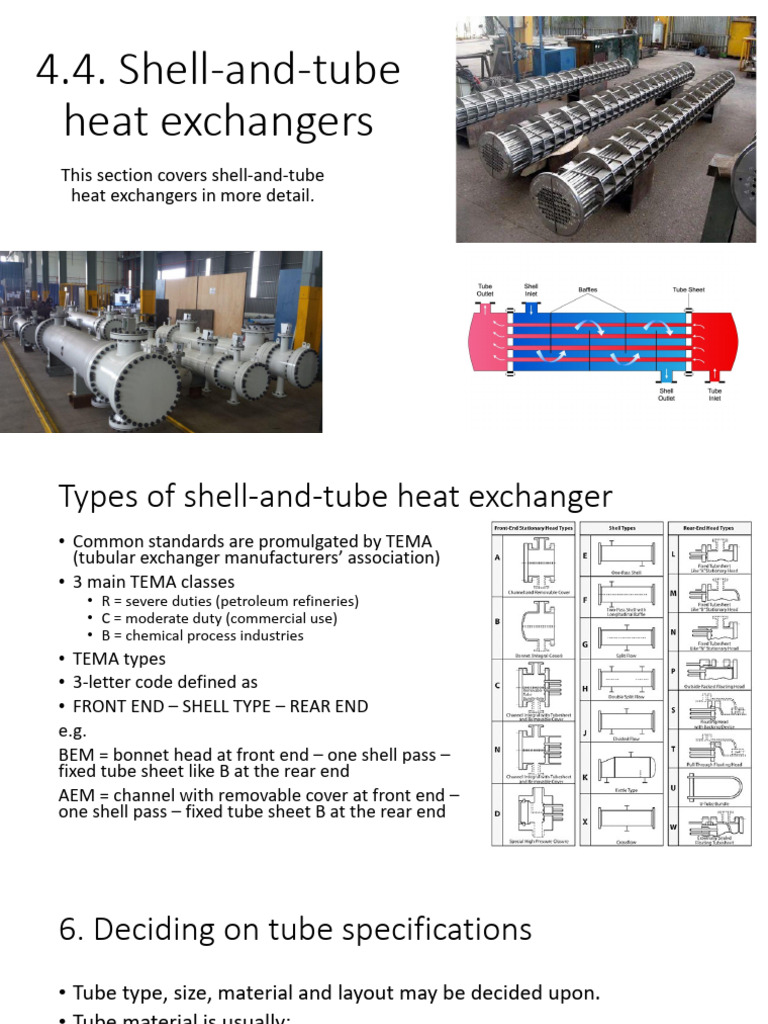 4.4. Shell-And-tube Heat Exchangers 2025 | PDF | Fluid Dynamics | Heat ...
