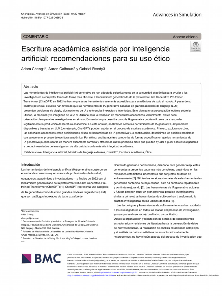 Uso Ético de IA en Escritura Académica | PDF | Inteligencia artificial ...