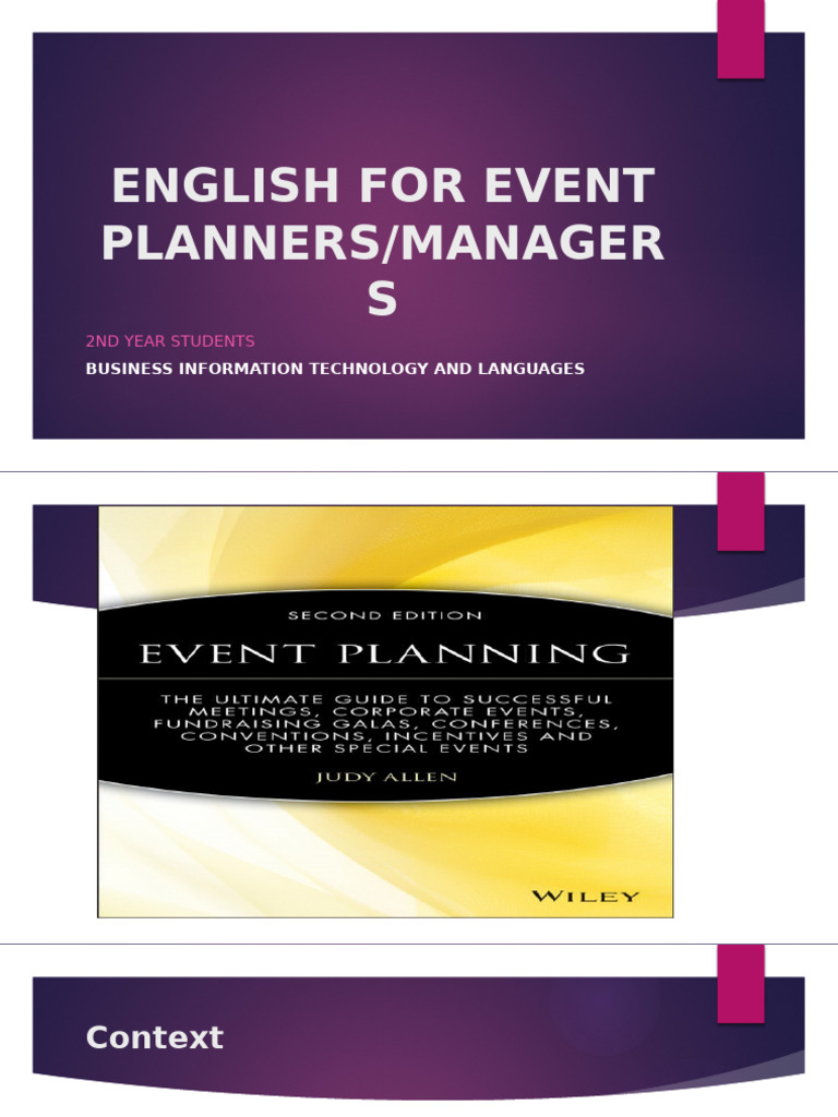 English for Event Planners Course | PDF | English Language | Marketing