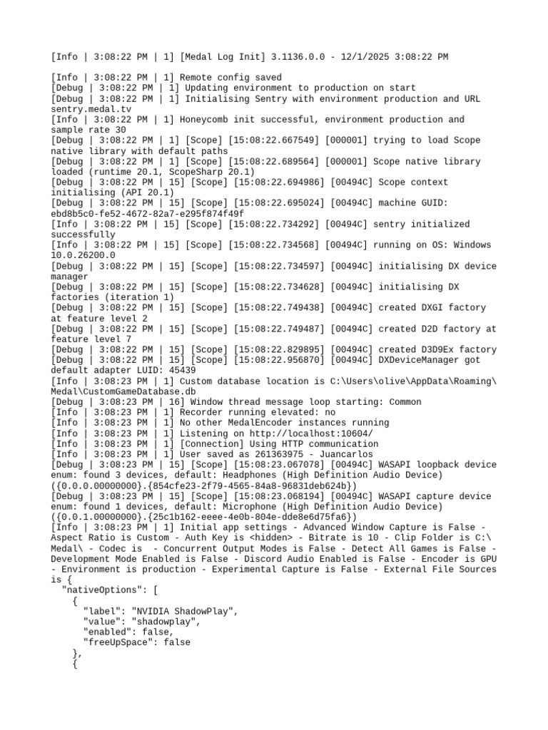 Medal Log Initialization Report | PDF | Computing | Computer Engineering