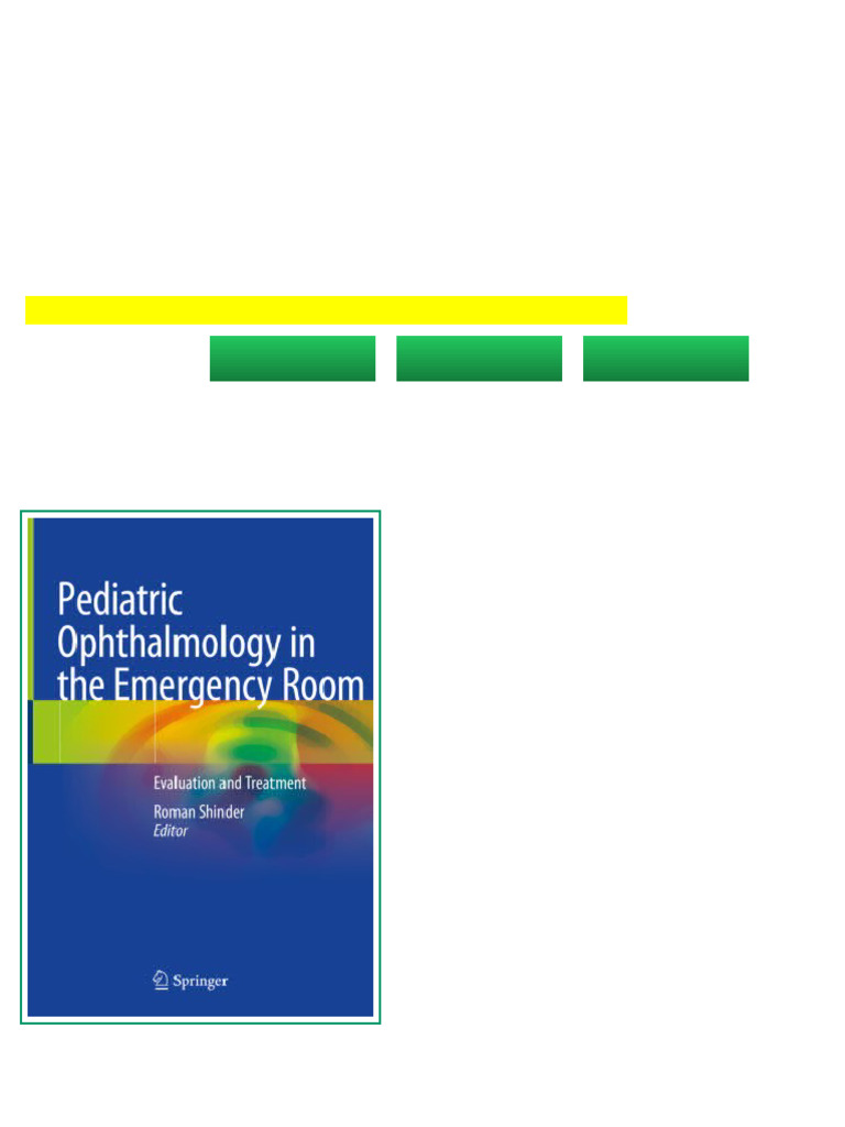(Ebook) Pediatric Ophthalmology in the Emergency Room : Evaluation and ...